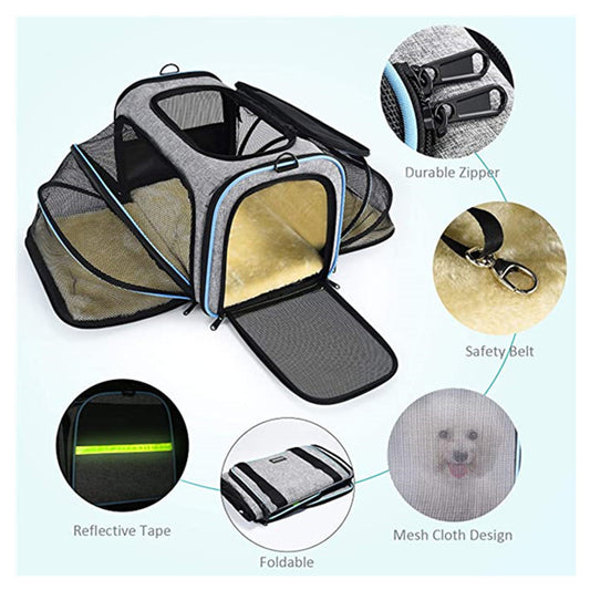 Expandable Soft-Sided Pet Carrier for Travel — supplier view 2