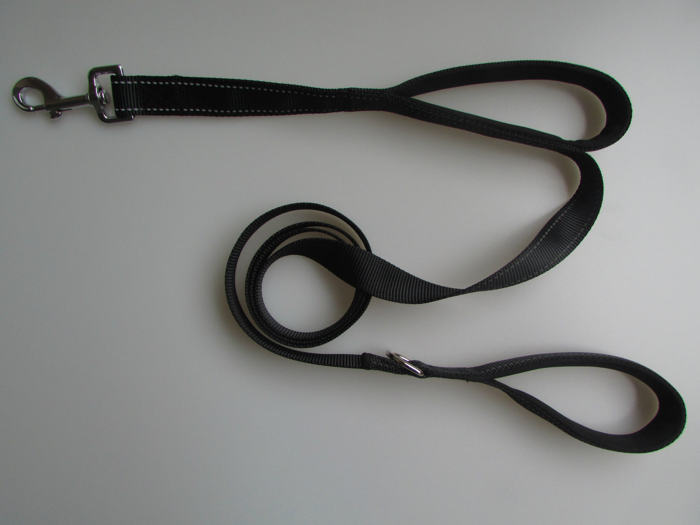 Double handle dog leash — Black