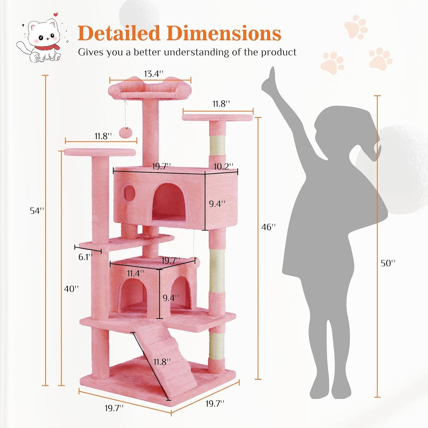 Cat tree tower — Pink