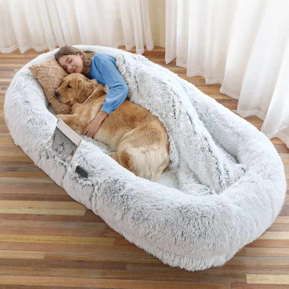 Human dog bed — Gray-6XL71Lx45Wx12Th