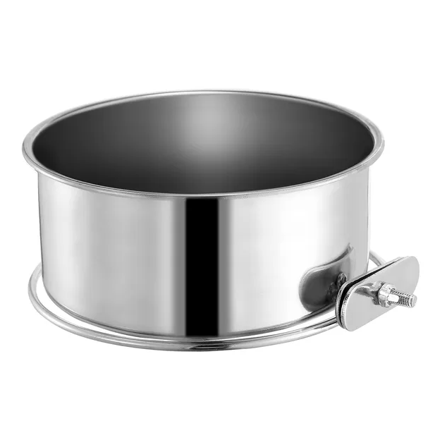 Hanging dog bowl for crate — M