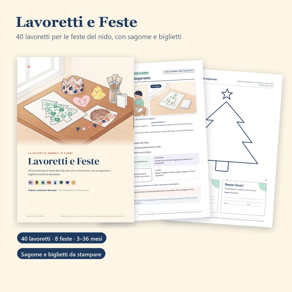 Lavoretti e Feste AMOREA: copertina e pagine interne