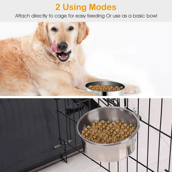 Amorea gallery 2026-07-14:2:hanging-dog-bowl-for-crate — M