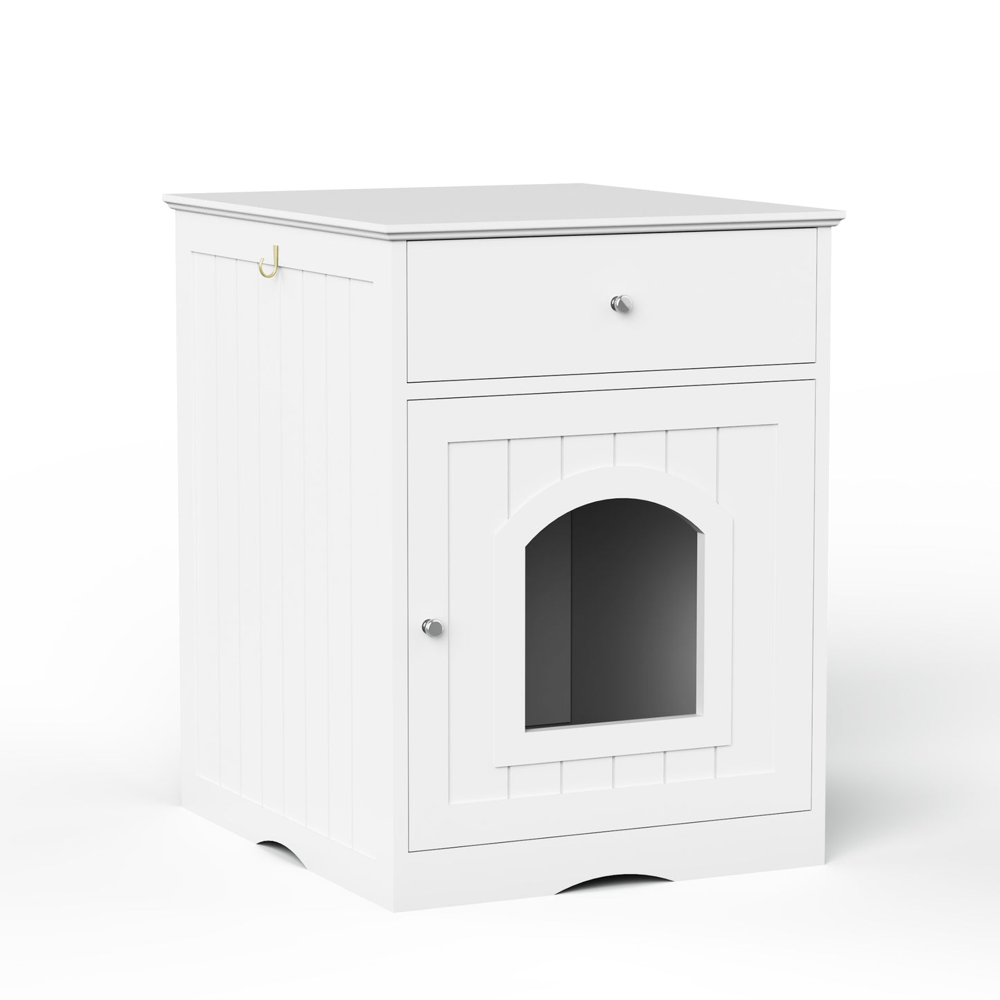 Litter box enclosure — White