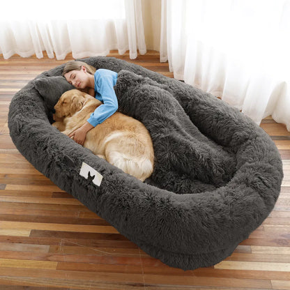 Amorea gallery 2026-07-14:2:human-dog-bed — Gray-6XL71Lx45Wx12Th