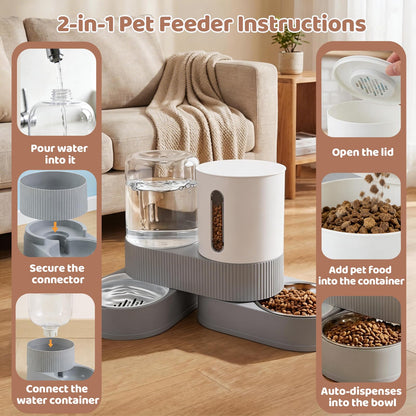 Gravity Cat Feeder & Water Dispenser Set — supplier view 4