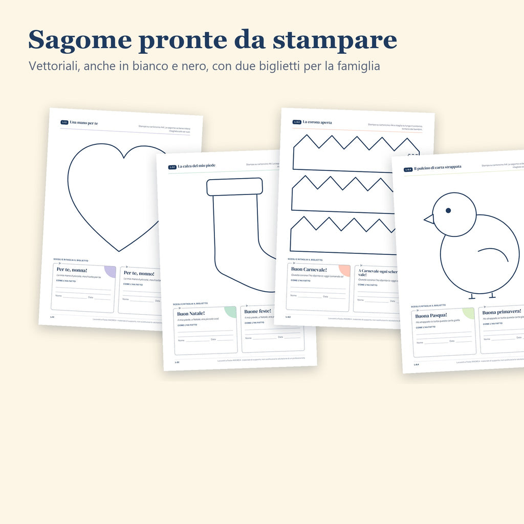 Sagome da stampare con i biglietti
