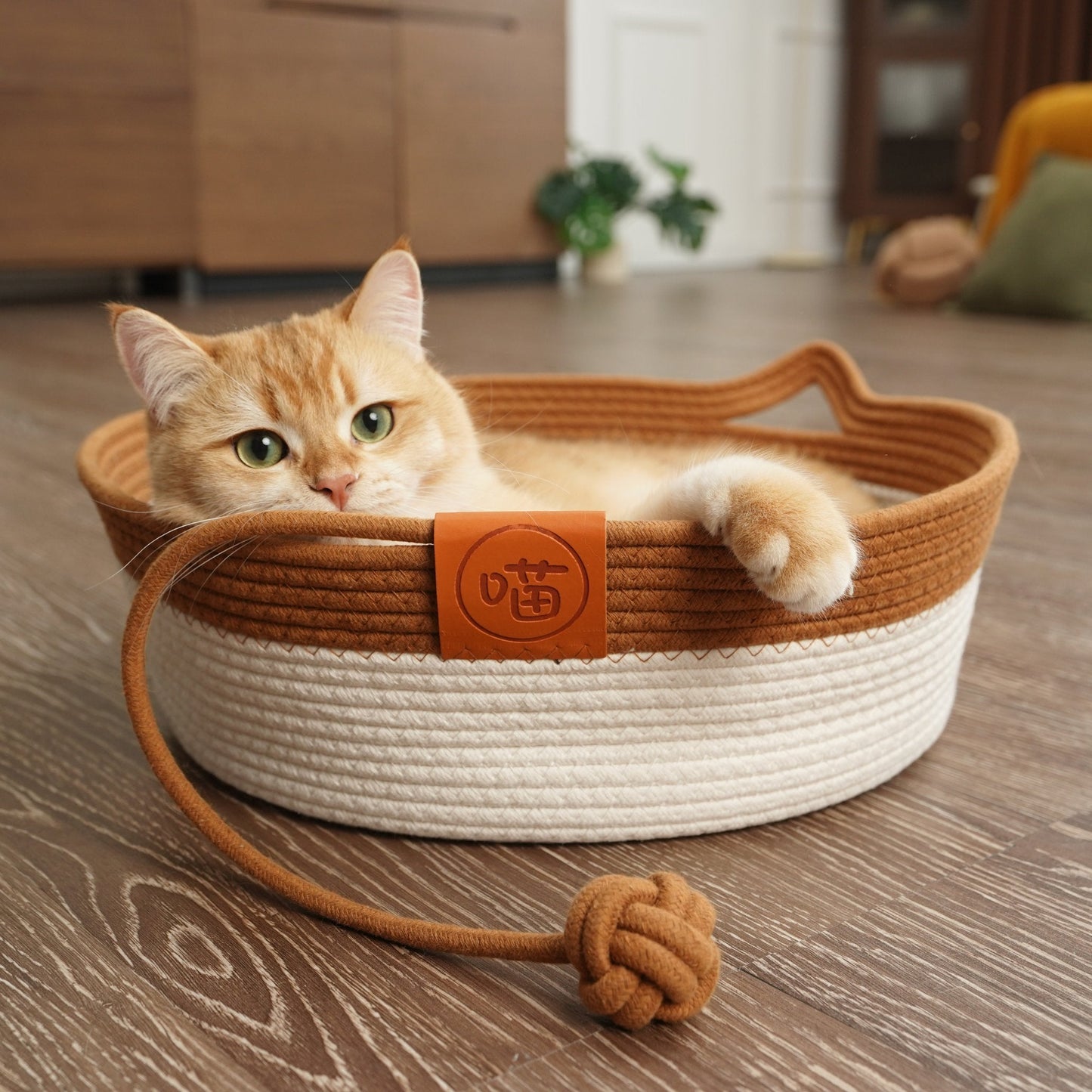Woven Cat Basket Bed by Amorea — product image 1