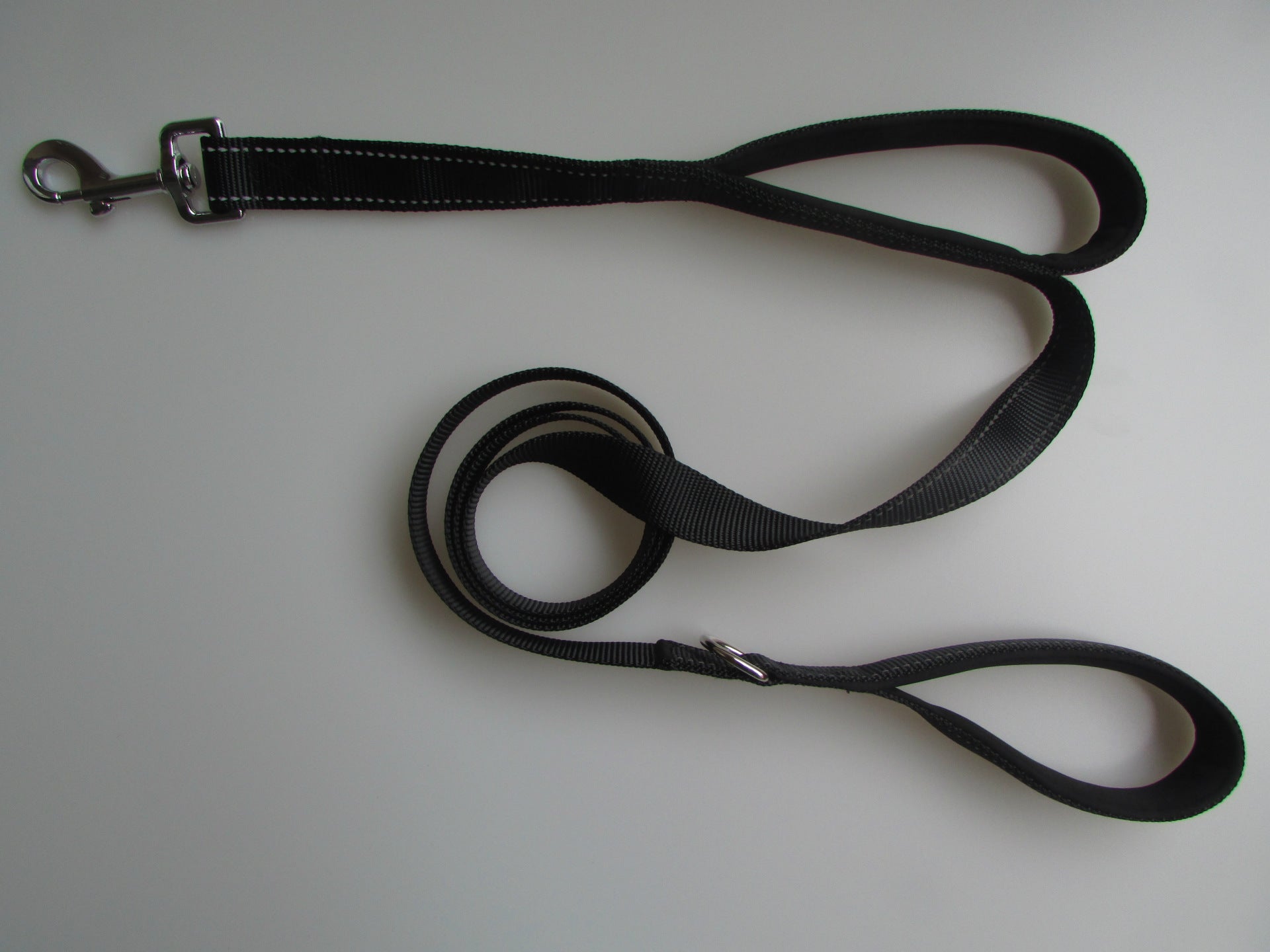 Double handle dog leash — Black
