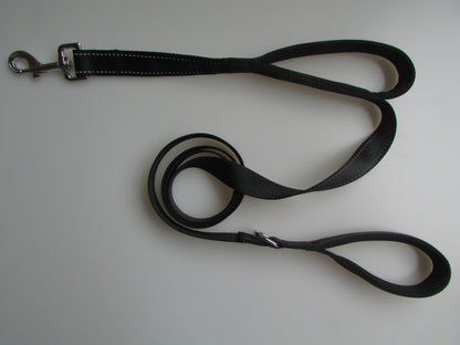 Double handle dog leash — Black