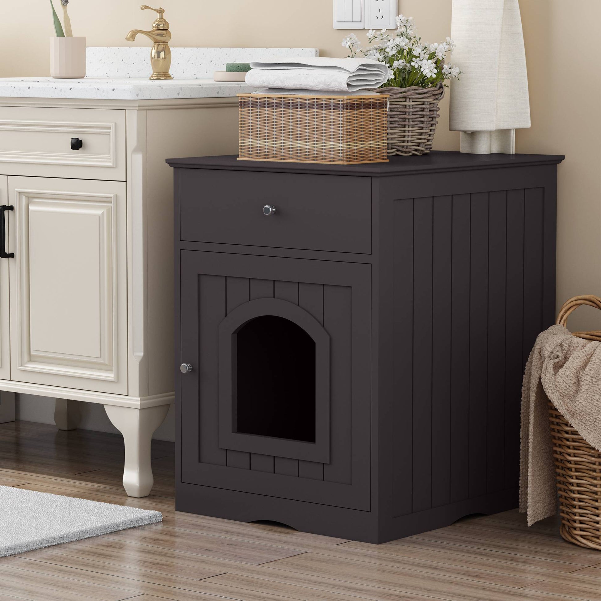 Amorea gallery 2026-07-14:2:litter-box-cabinet — Brown