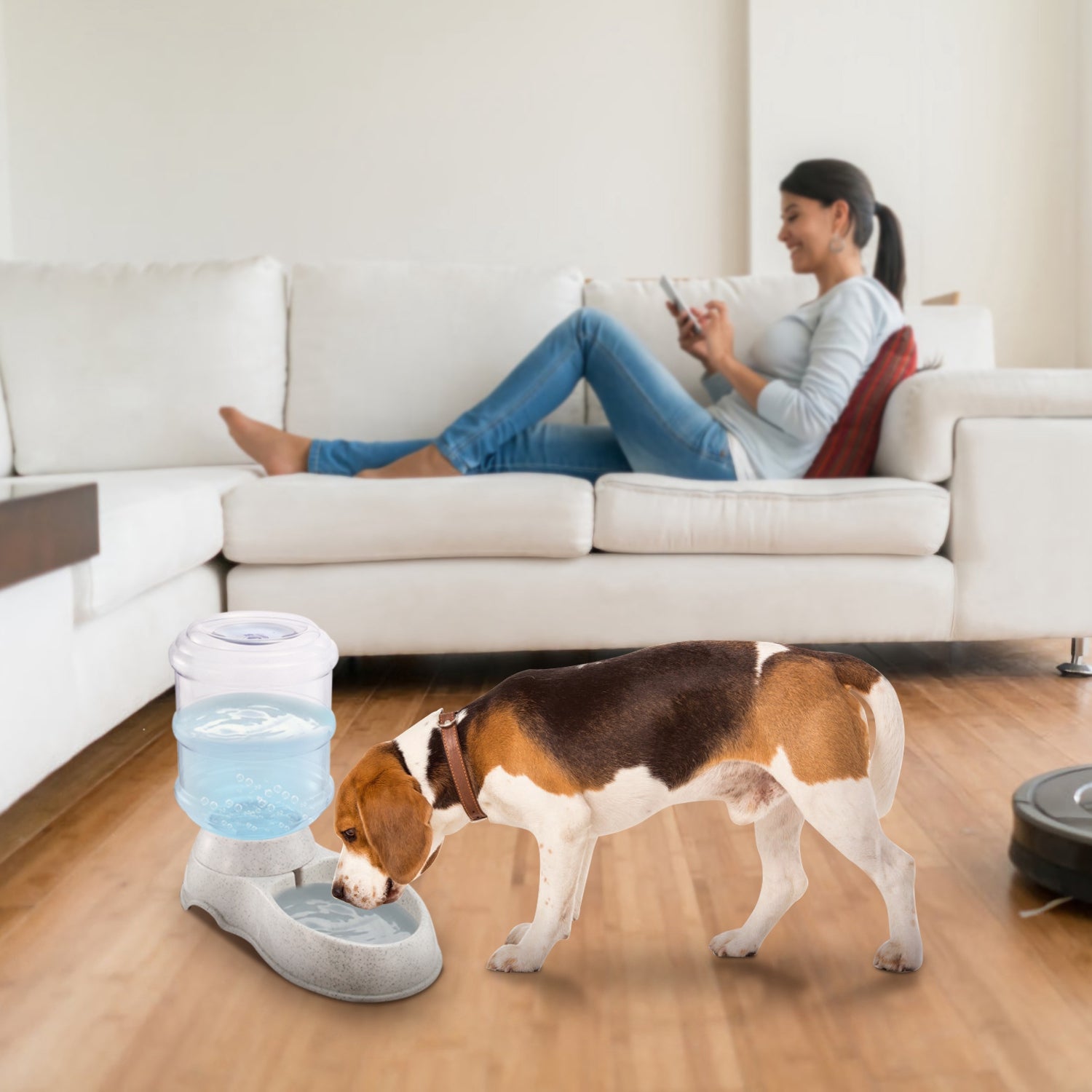 Amorea gallery 2026-07-14:3:gravity-pet-water-dispenser — Beige