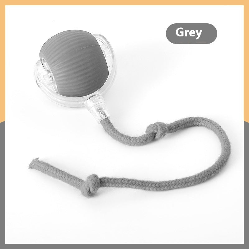 Interactive cat ball — With Rope Style Gray