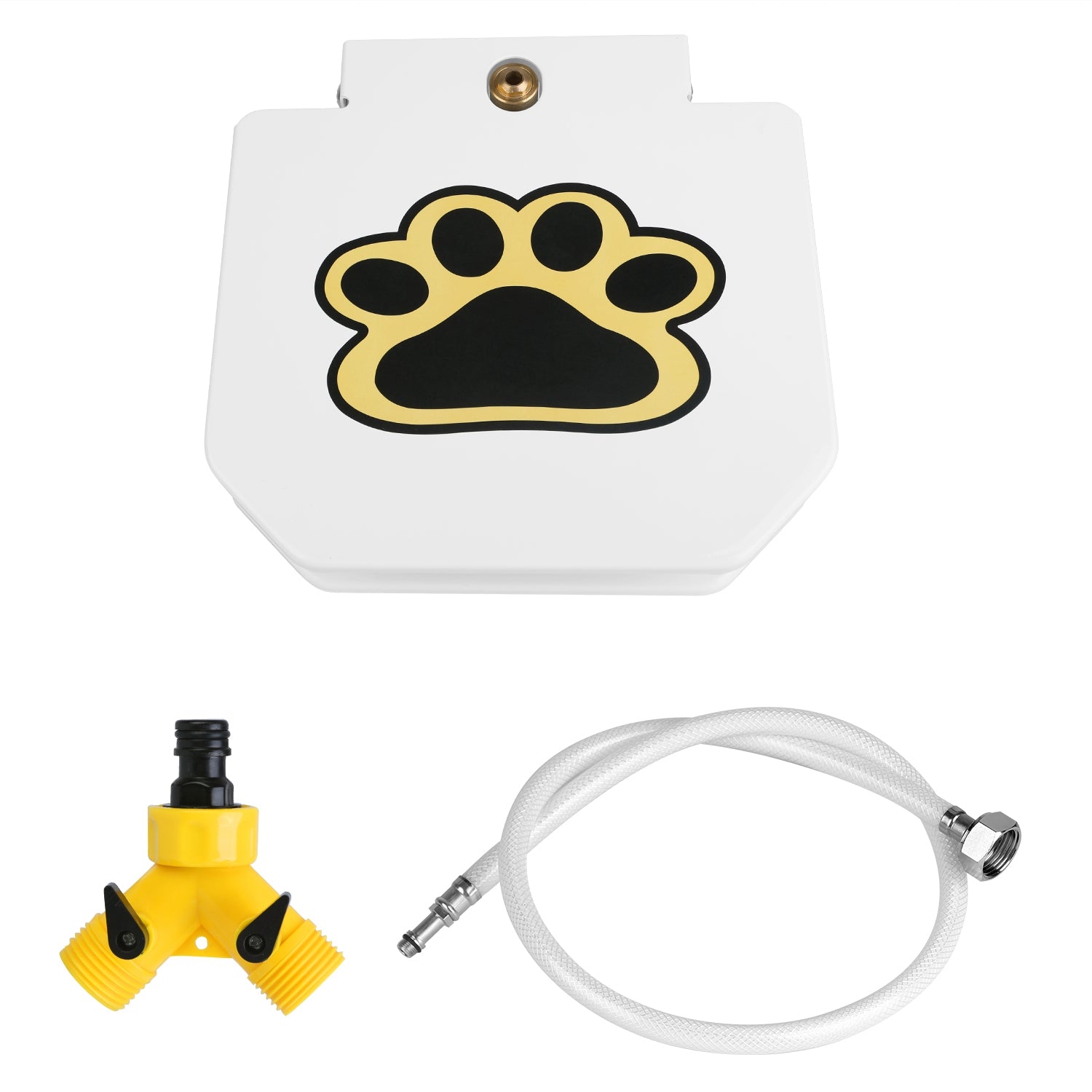 Outdoor dog water fountain — White