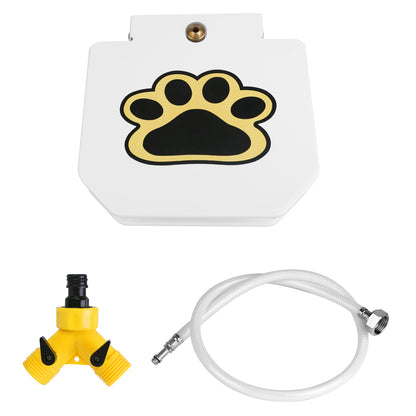 Outdoor dog water fountain — White