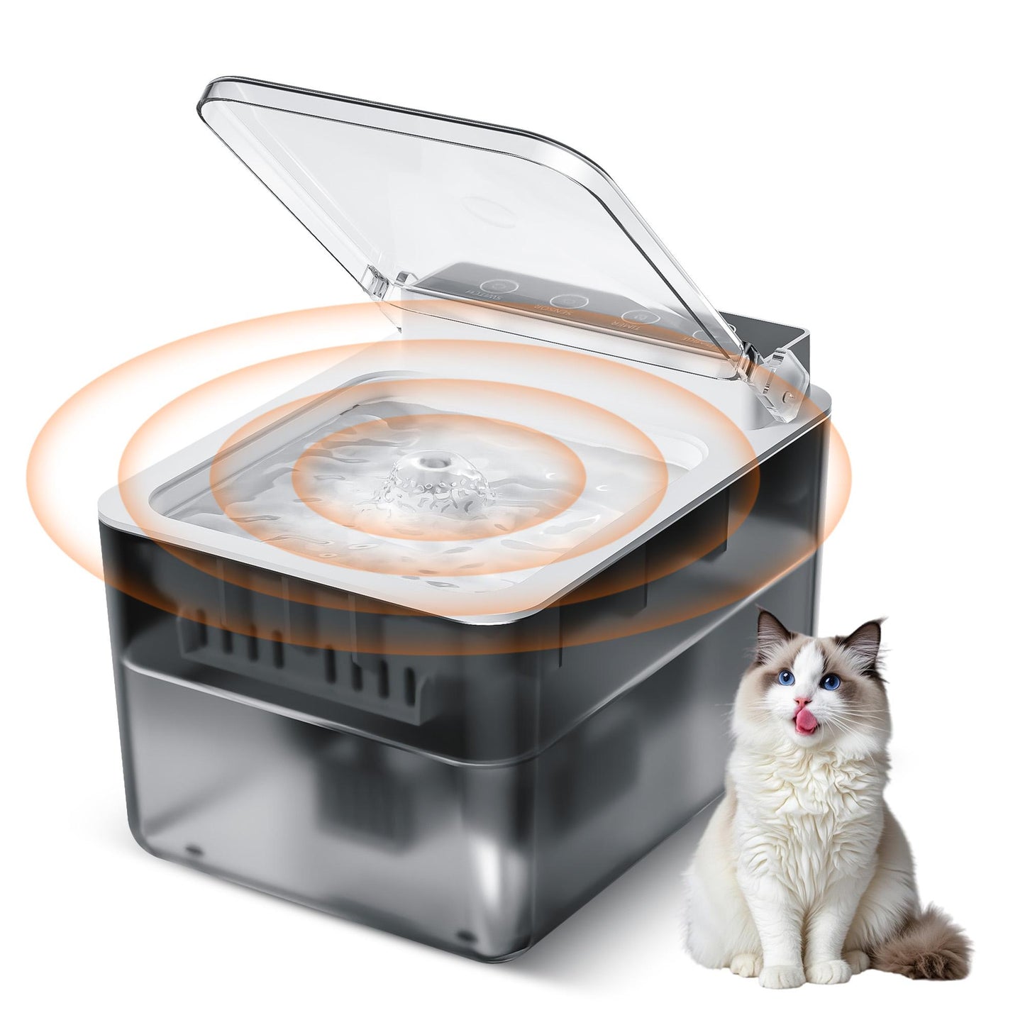 Stainless steel pet water fountain — 3L