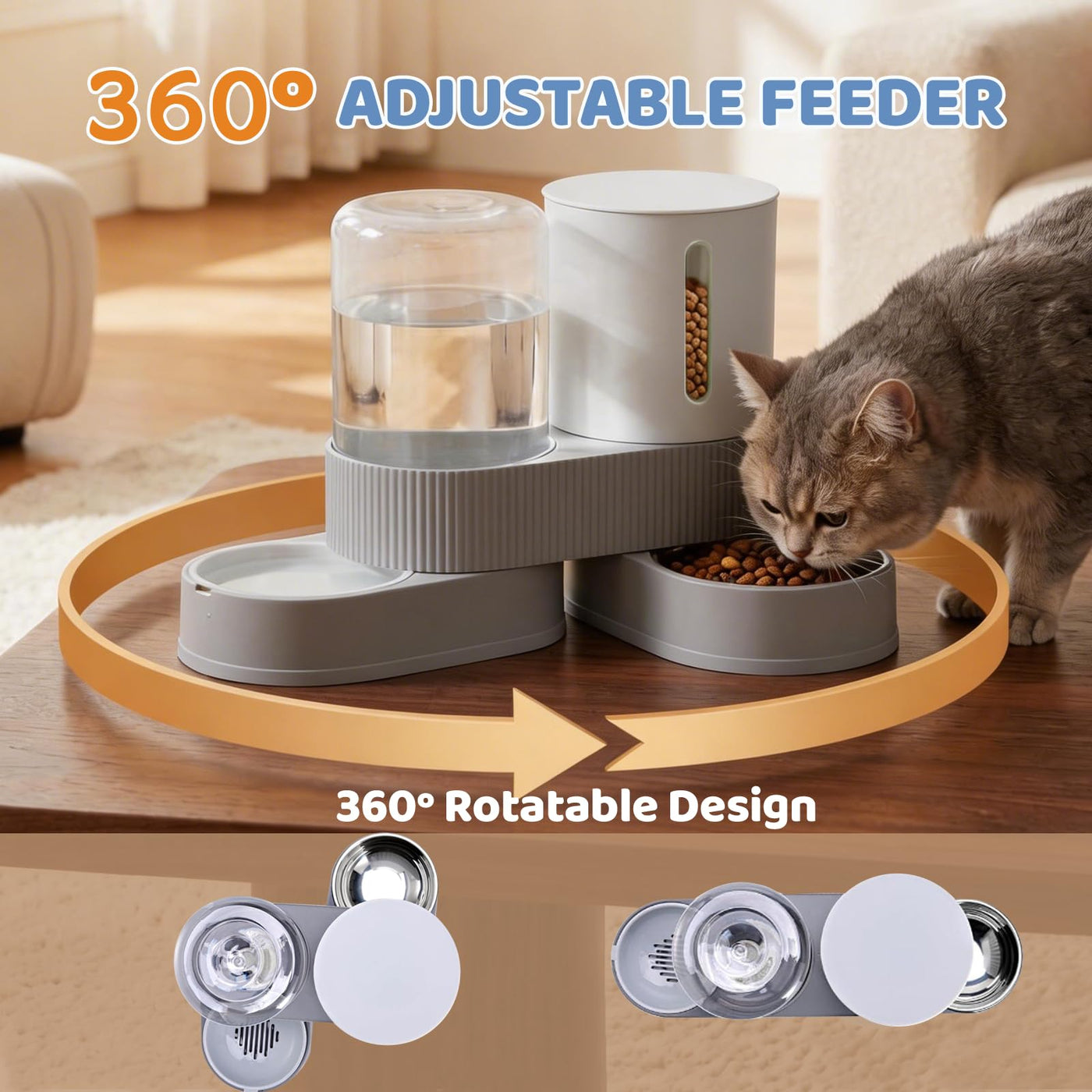 Gravity Cat Feeder & Water Dispenser Set — supplier view 3