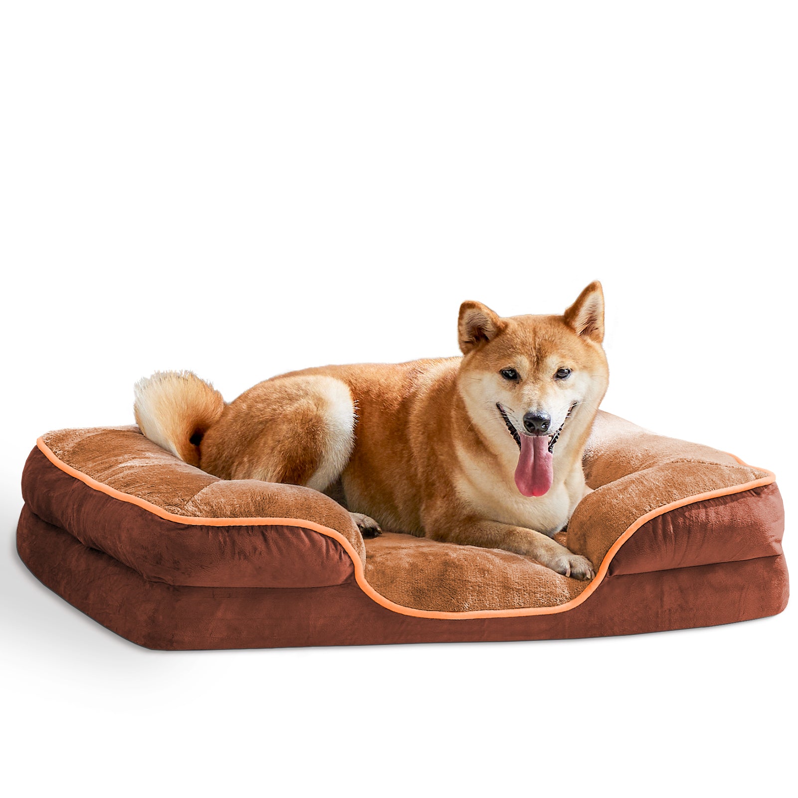 Amorea verified 2026-07-15T13:10:00.000Z: Brown memory foam dog bed