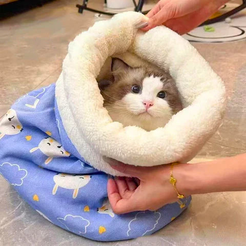 Fleece-Lined Cat Sleeping Bag by Amorea — product image 8