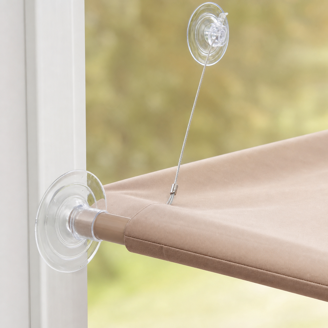 Cat Window Perch for Elevated Indoor Rest — mounting hardware detail