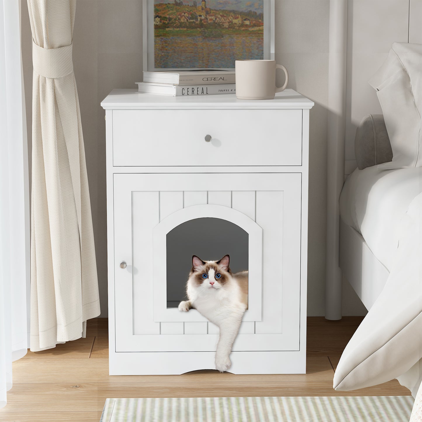Amorea gallery 2026-07-14:6:litter-box-enclosure — White