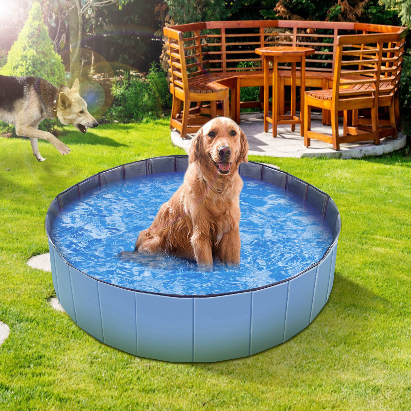 Amorea gallery 2026-07-14:9:foldable-dog-pool — 1Pc Blue