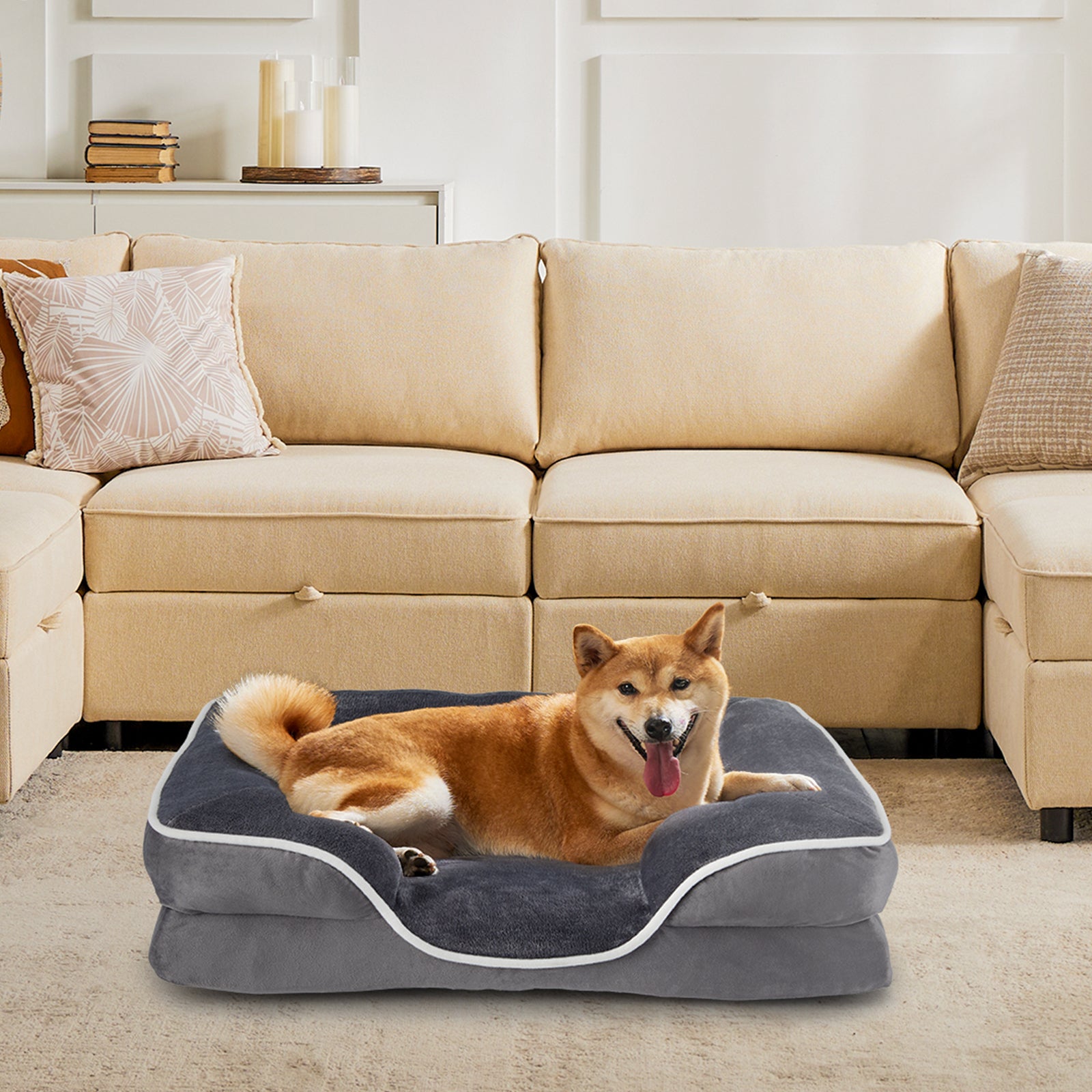 Amorea verified 2026-07-15T13:10:00.000Z: Brown dog bed in a home setting