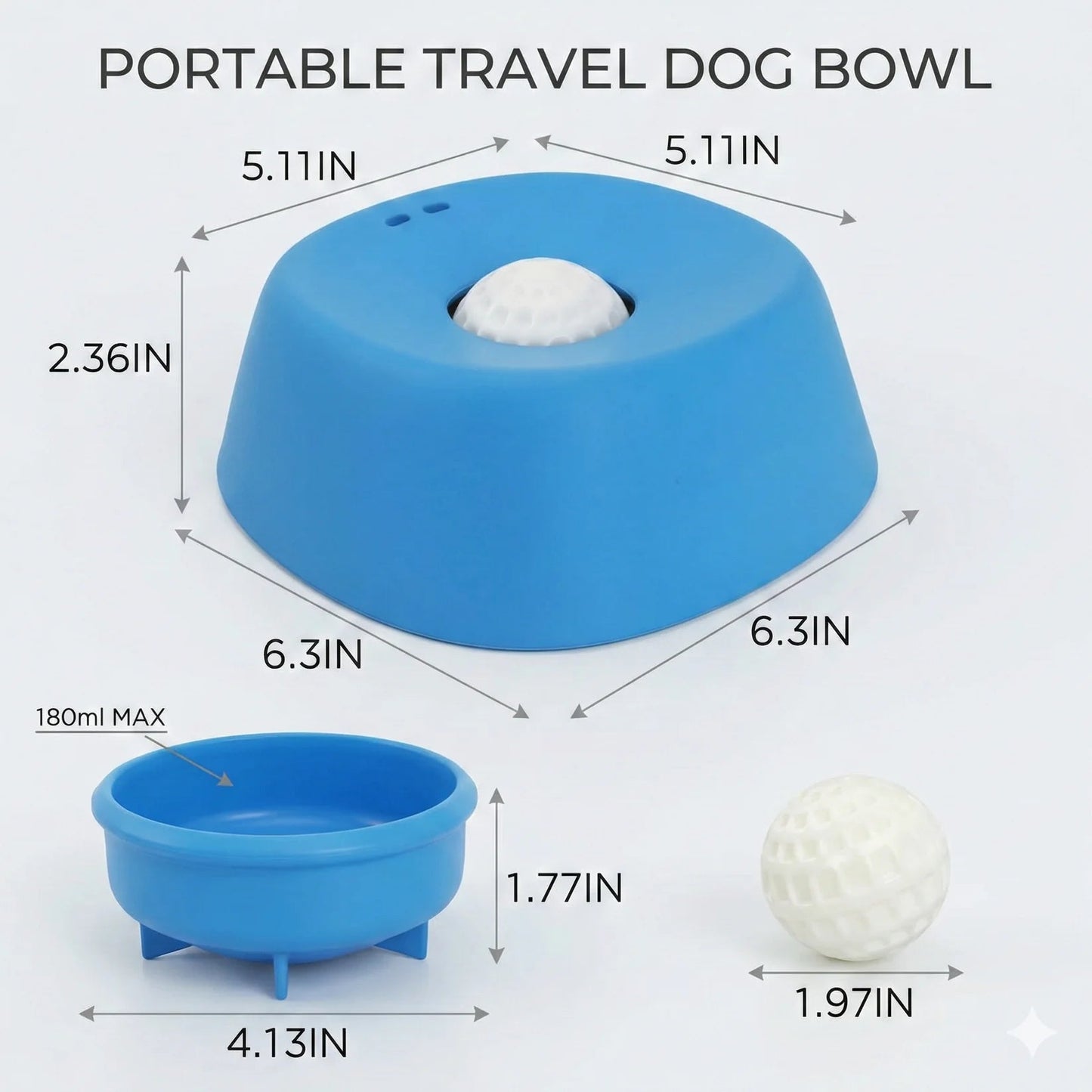 Rolling lick bowl cleaning view