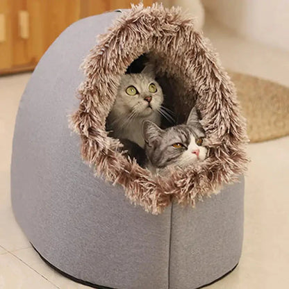 Angled view of the pet sleeping cave