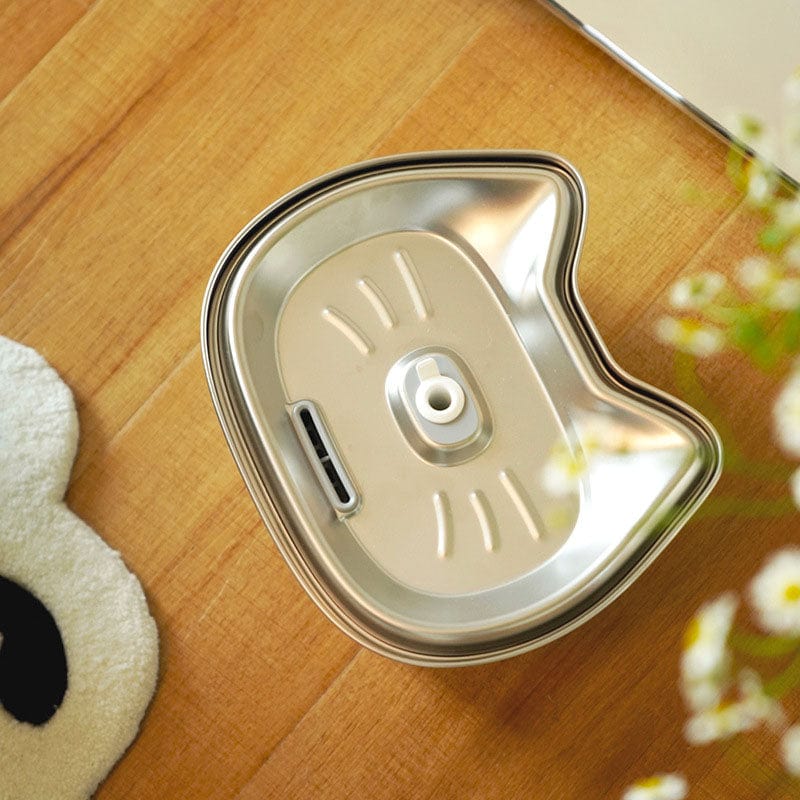 Stainless steel pet fountain components and water flow