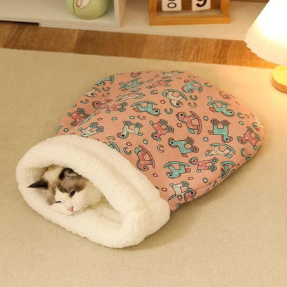 Fleece-Lined Cat Sleeping Bag by Amorea — product image 2